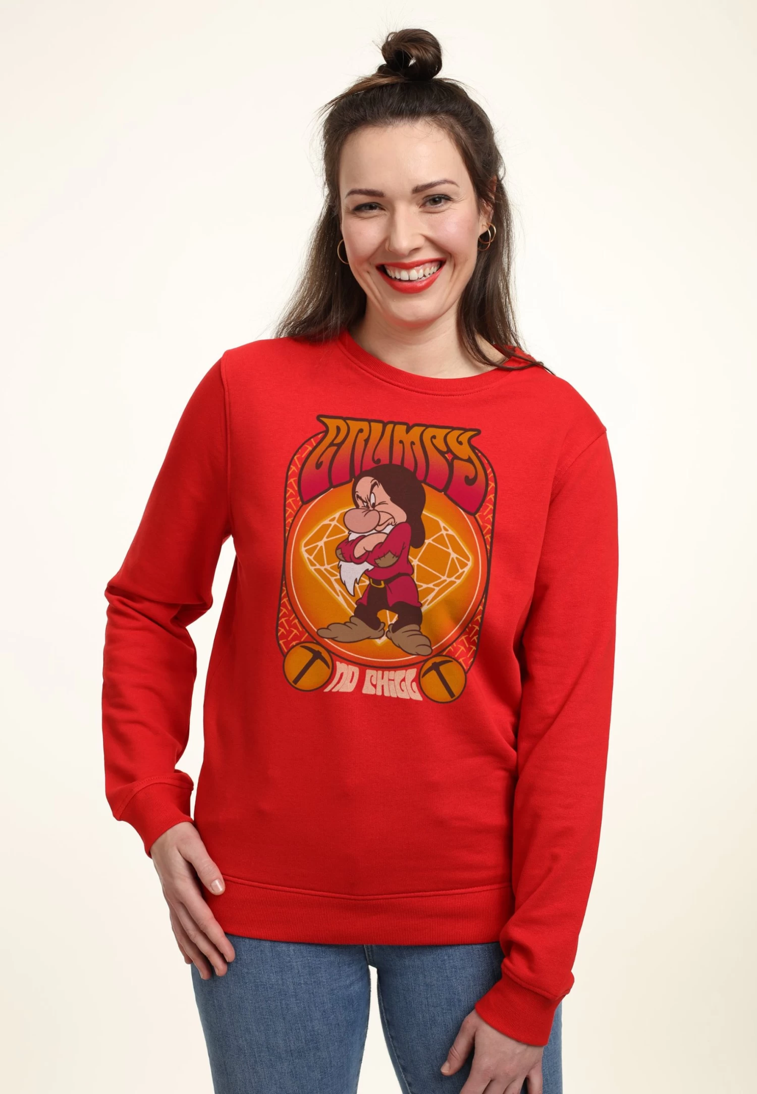 Disney Snow White And The Seven Dwarfs Grumpy Gig - Sweater - Red