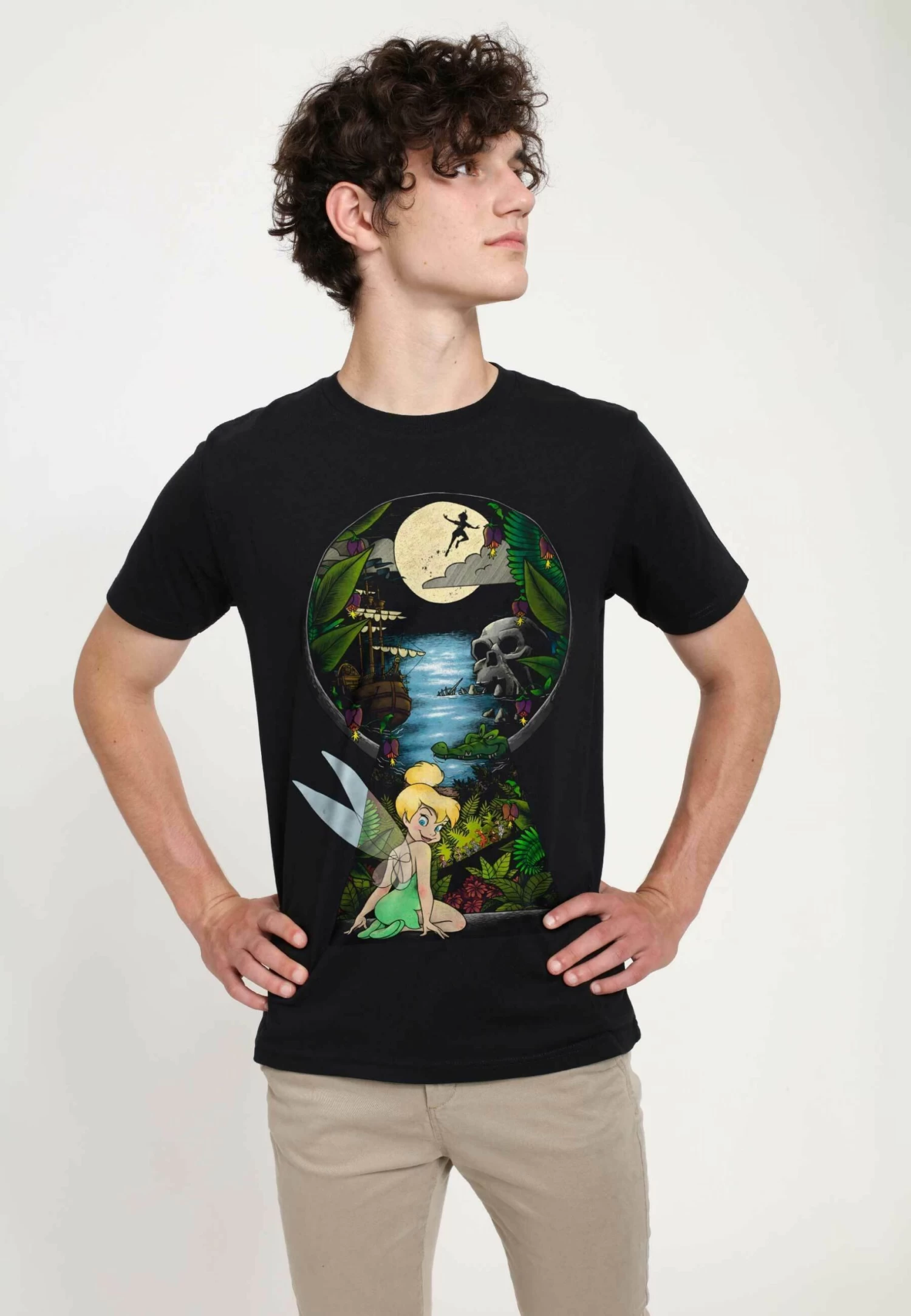 Disney Peter Pan Keyhole Unisex - T-Shirt Print - Black - Afbeelding 2