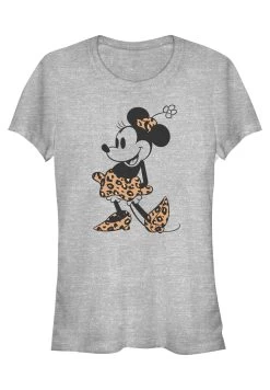 Disney Mickey Friends Leopard Mouse - T-Shirt Print - Heather Grey