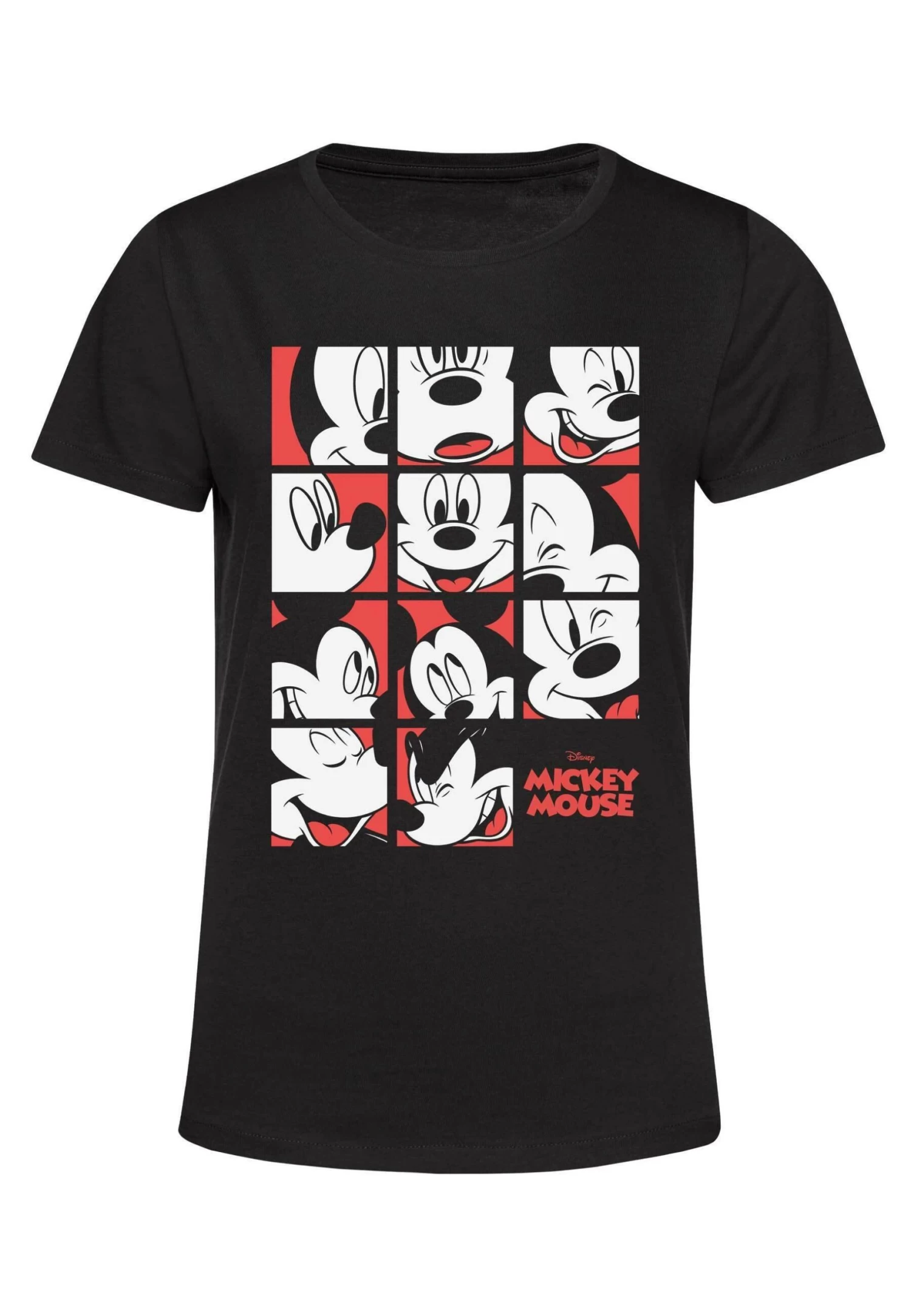 Disney Mickey Classic Mickey Mouse Expression Grid - T-Shirt Print - Black - Afbeelding 5