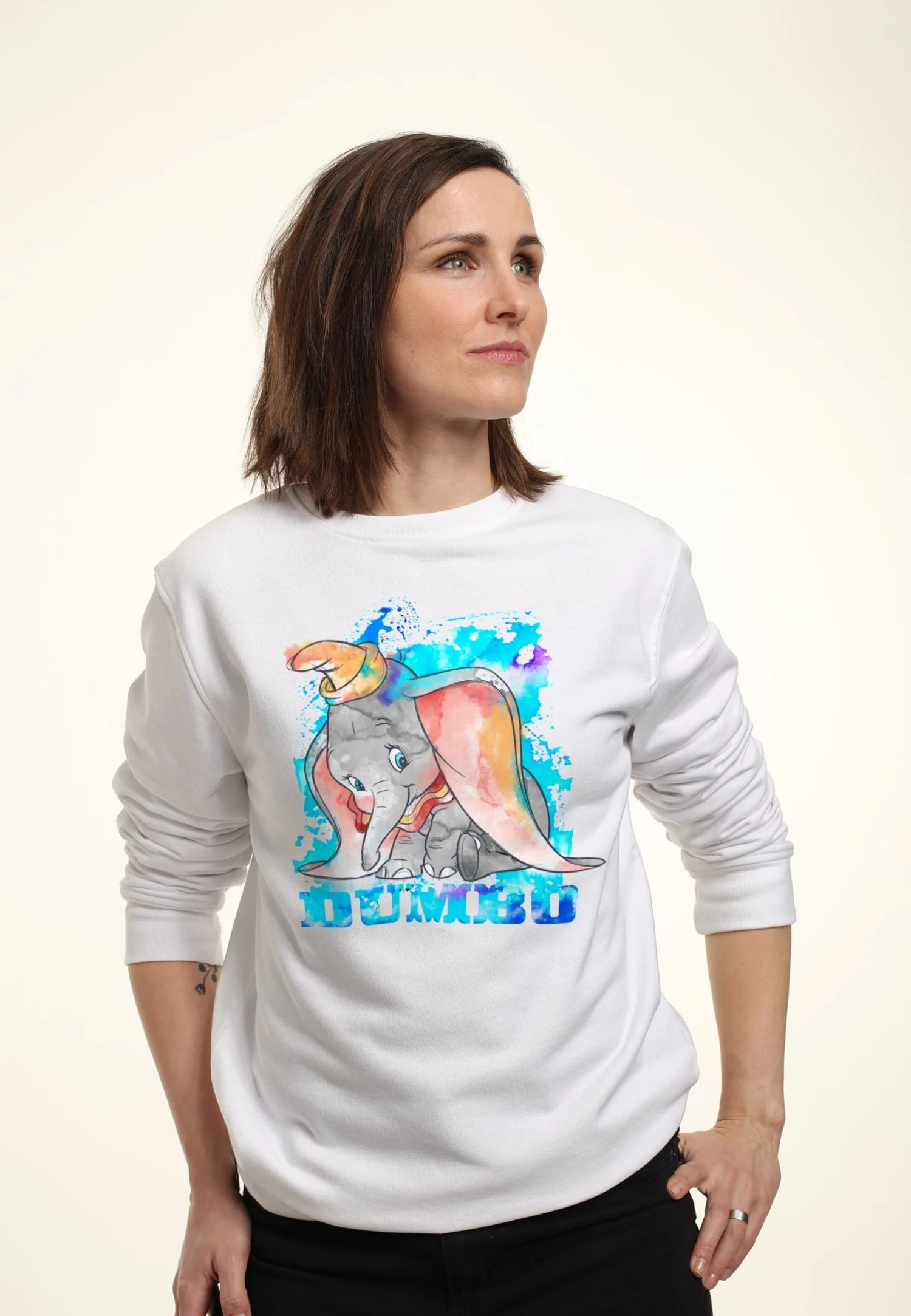 Disney Watercolor Dumbo - Sweater - White - Afbeelding 3