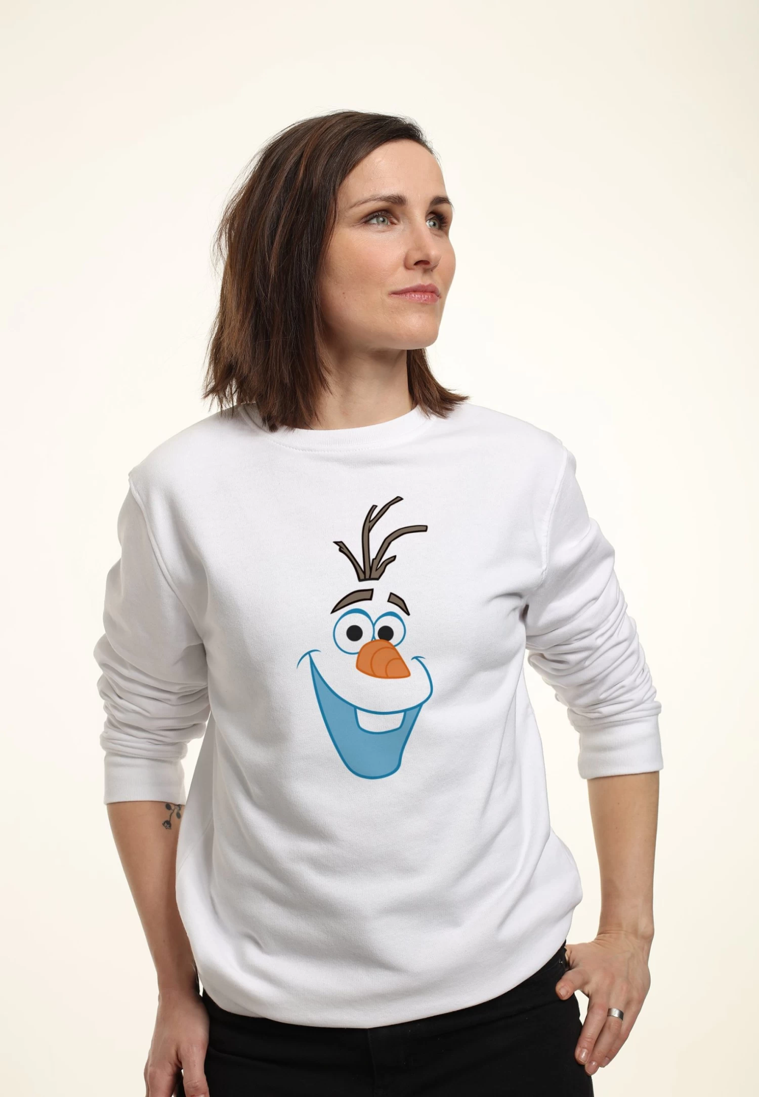 Disney Frozen Big Olaf Face Two - Sweater - White - Afbeelding 3