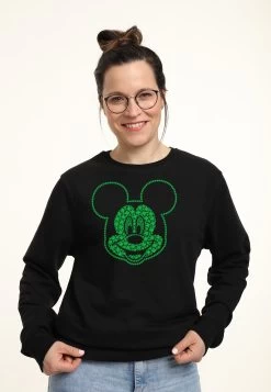 Disney Classic Mickey Micky Shamrocks - Sweater - Black