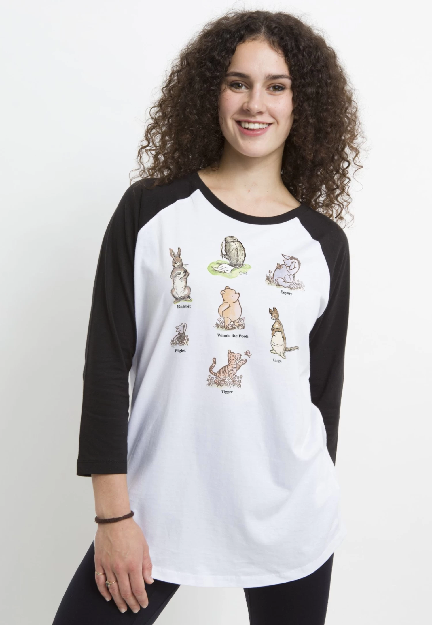 Disney Winnie The Pooh Poster - Longsleeve - White Black - Afbeelding 3