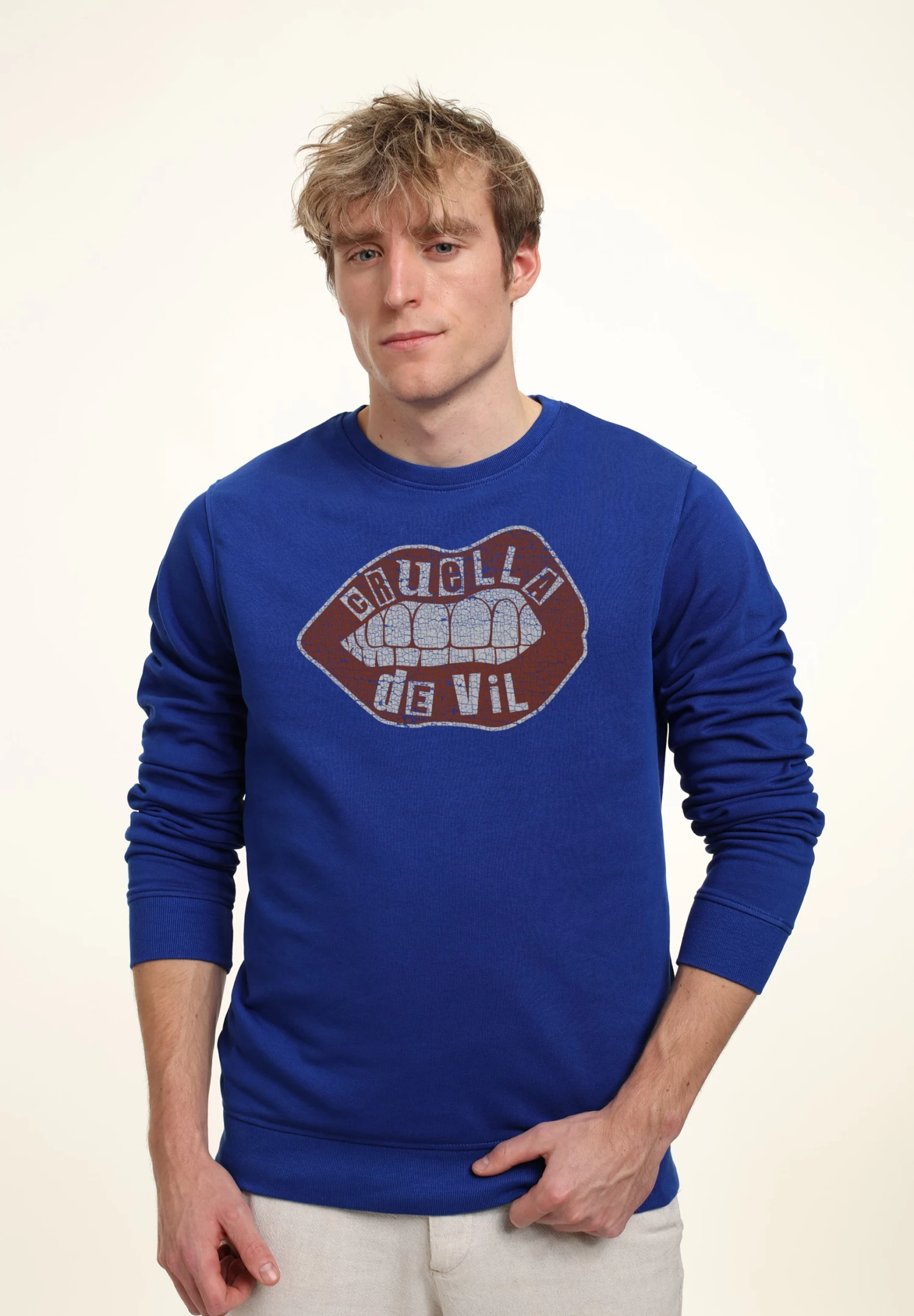 Disney Dnca Lip Embroidery - Sweater - Royal Blue - Afbeelding 3