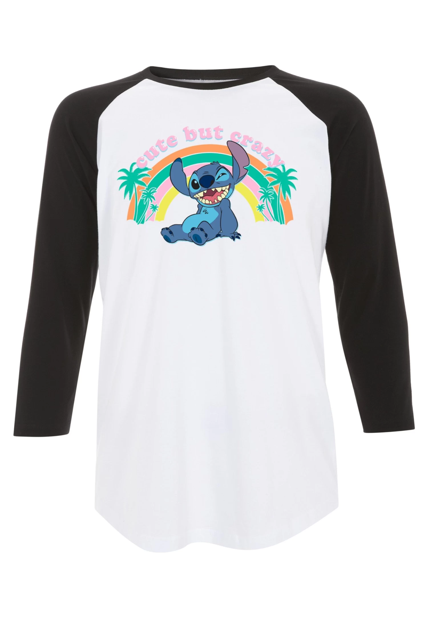 Disney Lilo & Stitch Kawaii Stitch - Longsleeve - White Black - Afbeelding 5