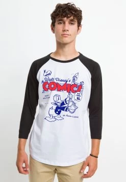Disney Classic Mickey Donalds Comic Cover - Longsleeve - White Black