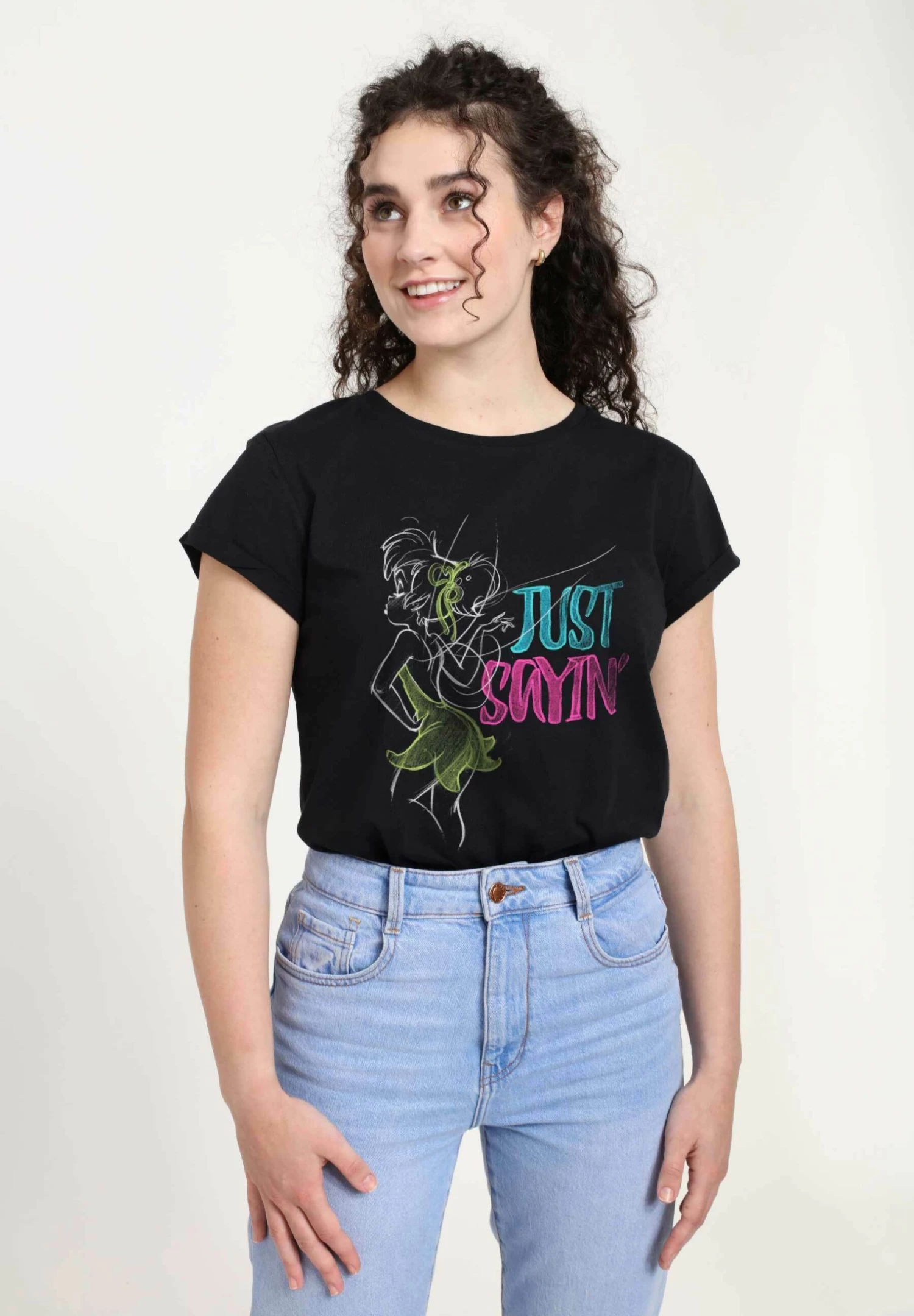 Disney Peter Pan Just Sayin Tink - T-Shirt Print - Black - Afbeelding 4