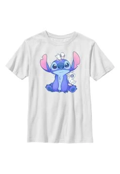 Disney Lilo Stitch Cute Ducks - T-Shirt Print - White