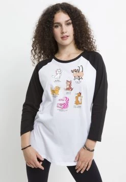 Disney Mickey And Friends Cat Breeds - Longsleeve - White Black