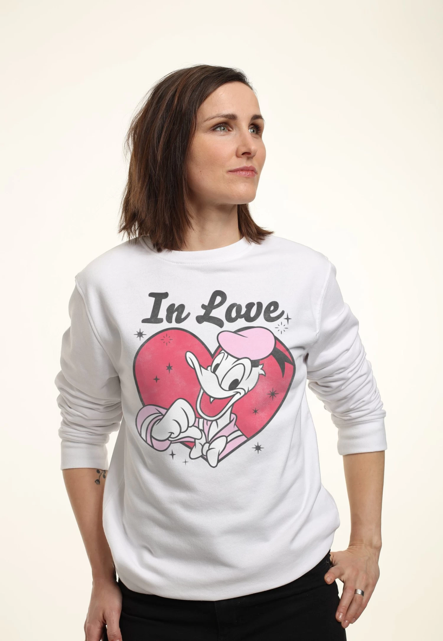 Disney Mickey Classic In Love Donald - Sweater - White - Afbeelding 3
