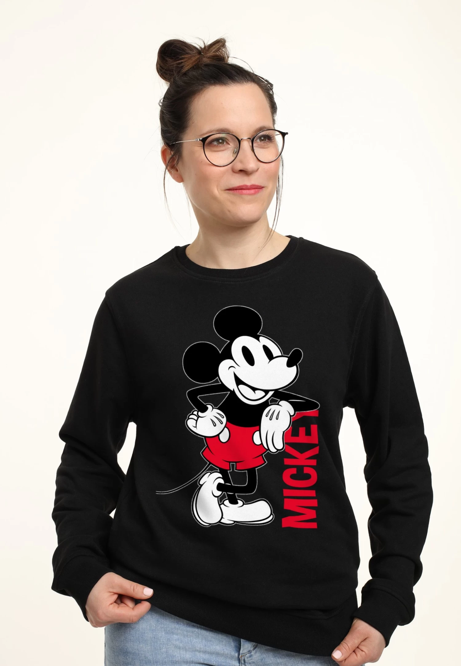 Disney Mickey Mickey Leaning - Sweater - Black - Afbeelding 3