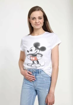 Disney Classic Mickey Mickey Watery - T-Shirt Print - White
