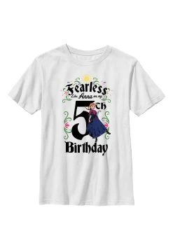 Disney Frozen Anna Birthday 5 - T-Shirt Print - White