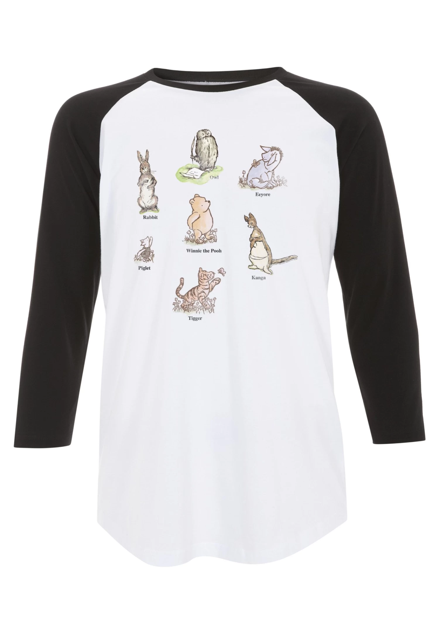 Disney Winnie The Pooh Poster - Longsleeve - White Black - Afbeelding 5