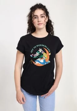 Disney Alice In Wonderland Alice Moon- T-Shirt Print - Black