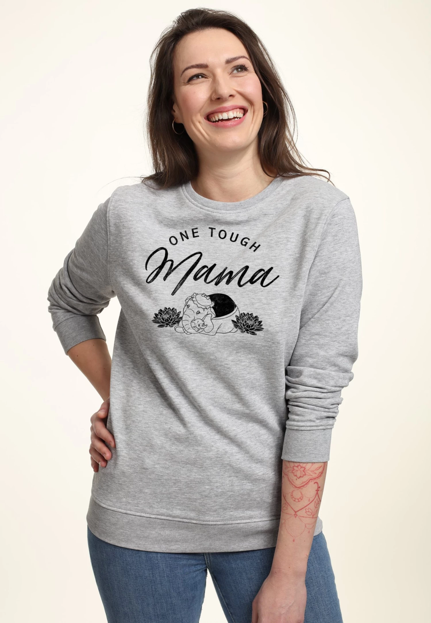 Disney Dumbo Tough Mama - Sweater - Heather Grey - Afbeelding 3