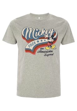 Disney Mickey Classic Baseball Americana - T-Shirt Print - Melange Grey