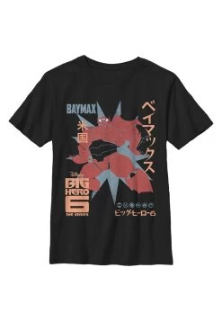 Disney Big Hero 6 Series Baymax Poster - T-Shirt Print - Black