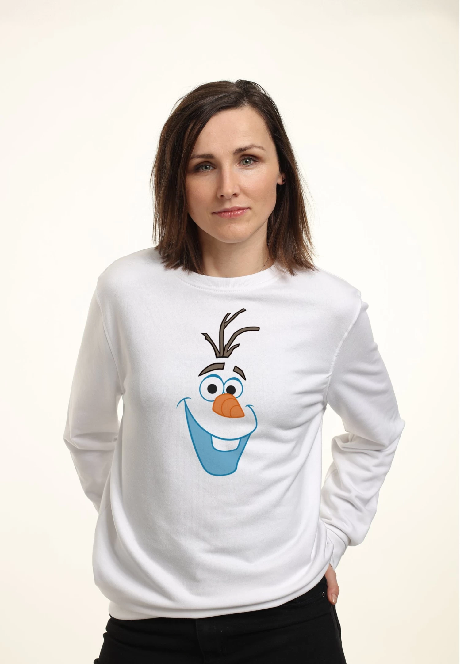 Disney Frozen Big Olaf Face Two - Sweater - White