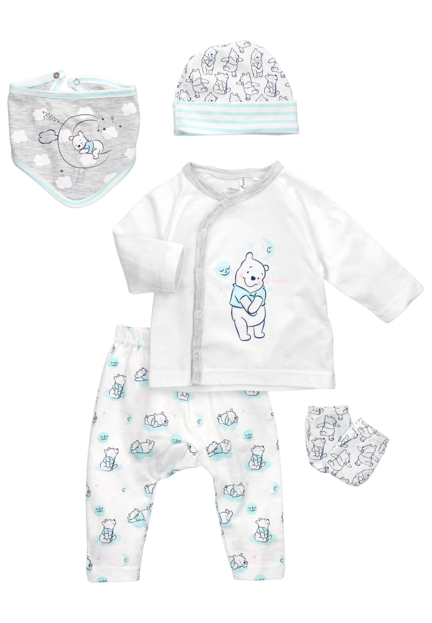 Disney Winnie The Pooh Set - Broek - Grün Weiß Grau