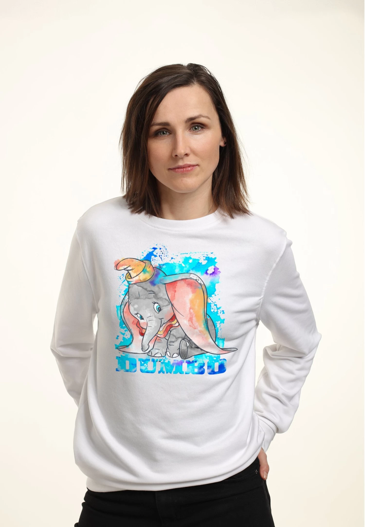 Disney Watercolor Dumbo - Sweater - White