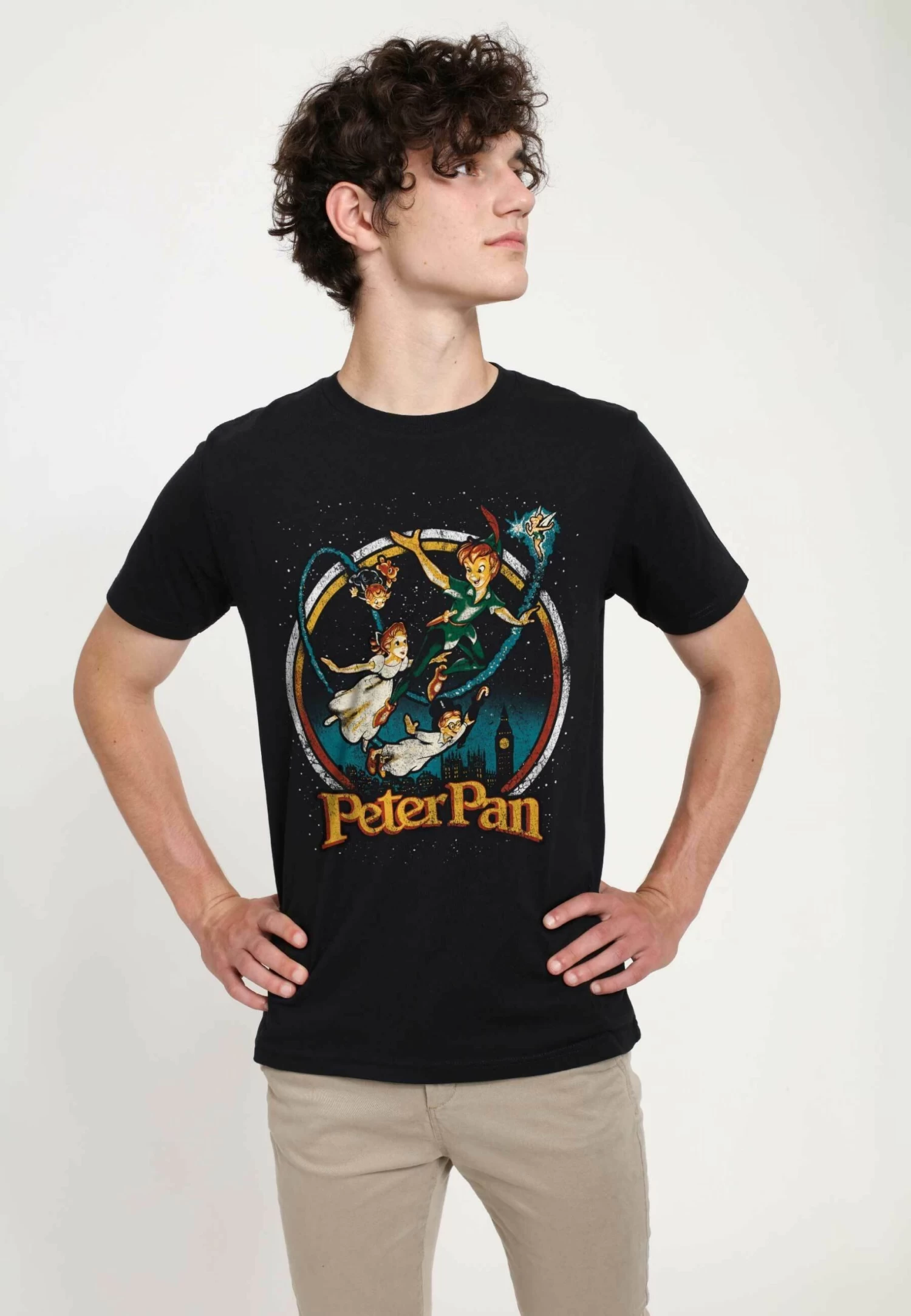 Disney Peter Pan London Flyin Unisex - T-Shirt Print - Black - Afbeelding 3