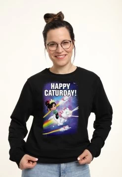 Disney Wreck-It Ralph 2 Happy Caturday Stars - Sweater - Black