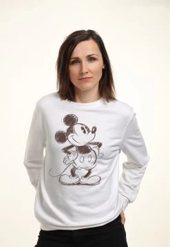 Disney Mickey Classic Sketchy Mickey - Sweater - White