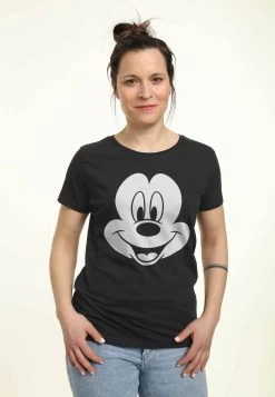 Disney Classic Mickey Big Face Mickey - T-Shirt Print - Black