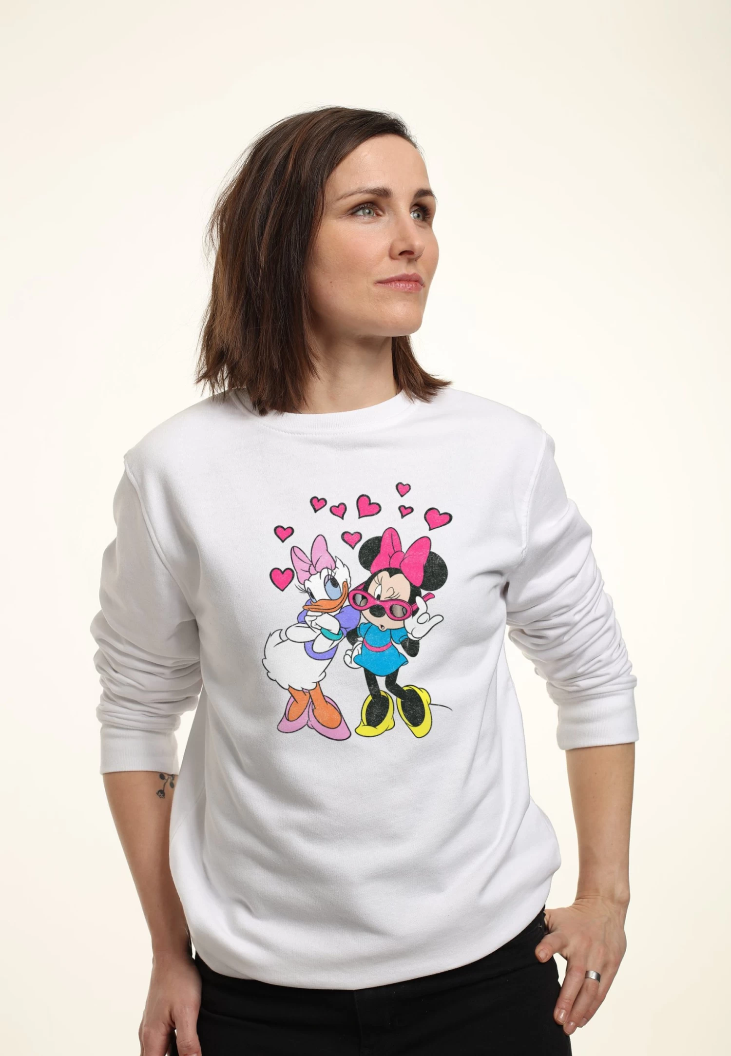 Disney Classic Mickey Just The Girls - Sweater - White - Afbeelding 3