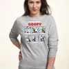 Disney Mickey Friends Expressions Of Goofy - Sweater - Heather Grey