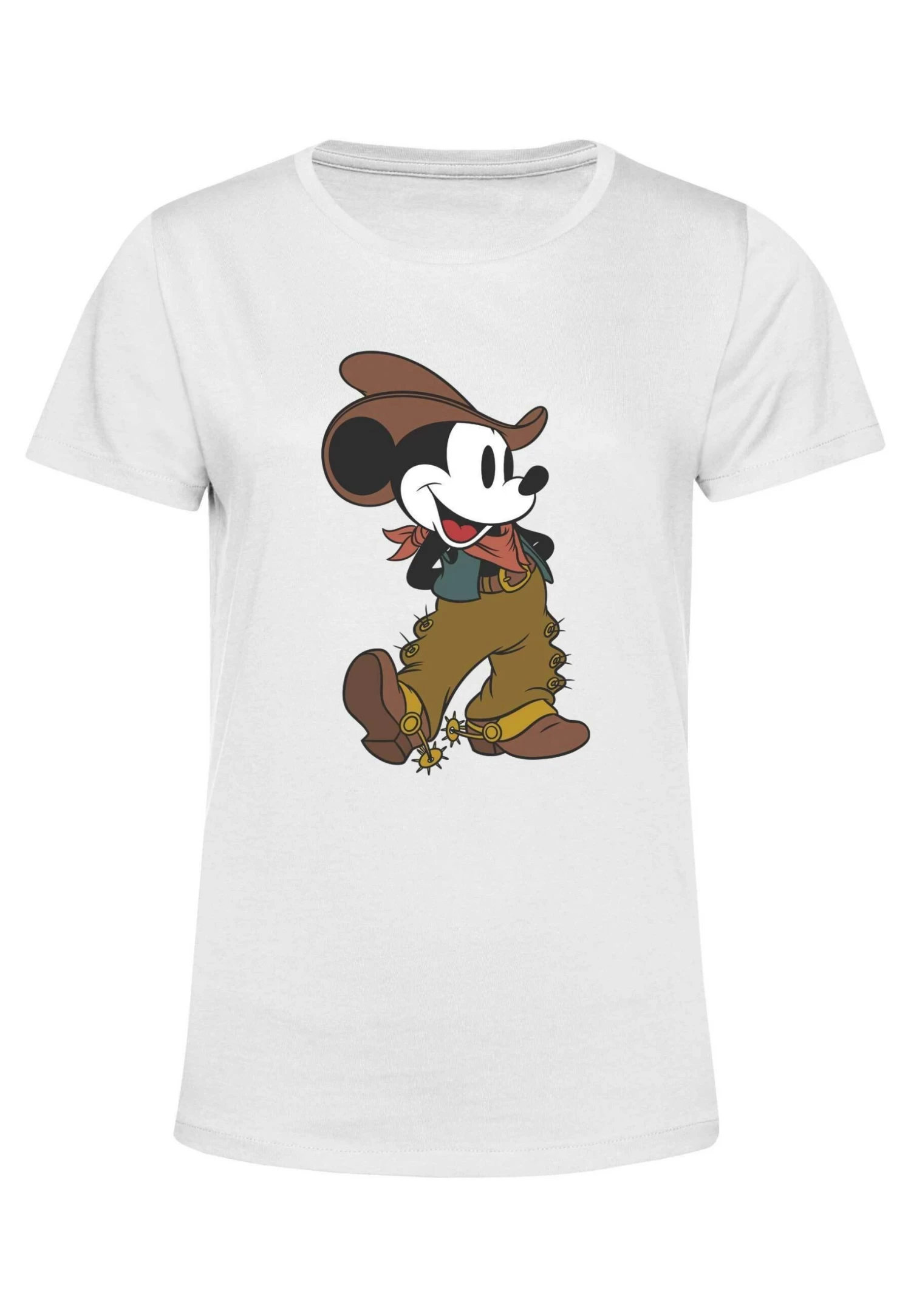 Disney Classic Mickey Mouse Cowboy - T-Shirt Print - White - Afbeelding 5