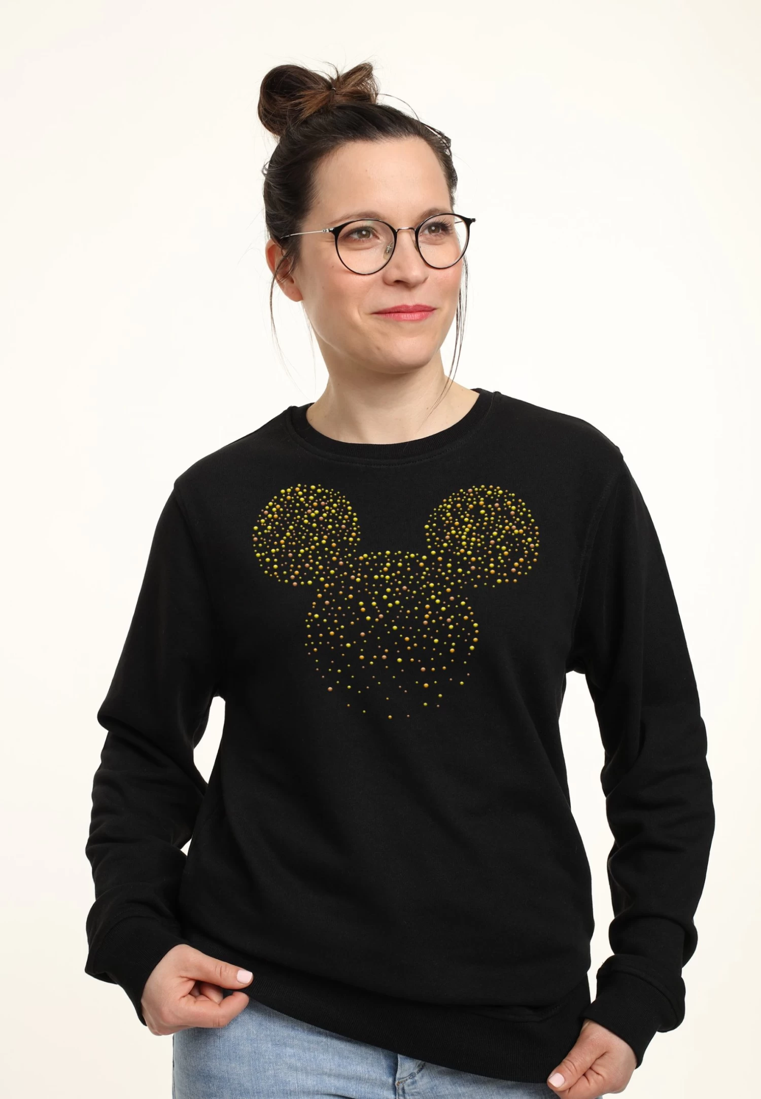 Disney Mickey Classic Hotfix Mickey - Sweater - Black - Afbeelding 3