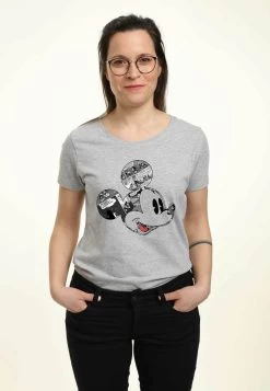 Disney Classic Mickey Comic Mouse - T-Shirt Print - Heather Grey