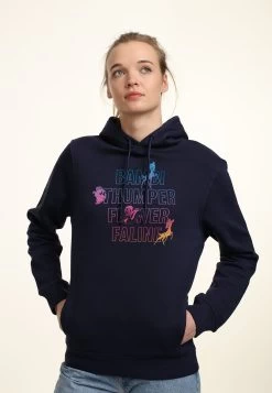 Disney Bambi Bambi Characters Names Stacked - Hoodie - Navy Blue