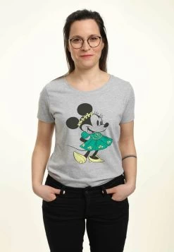 Disney Classic Mickey Lassie Minnie - T-Shirt Print - Heather Grey