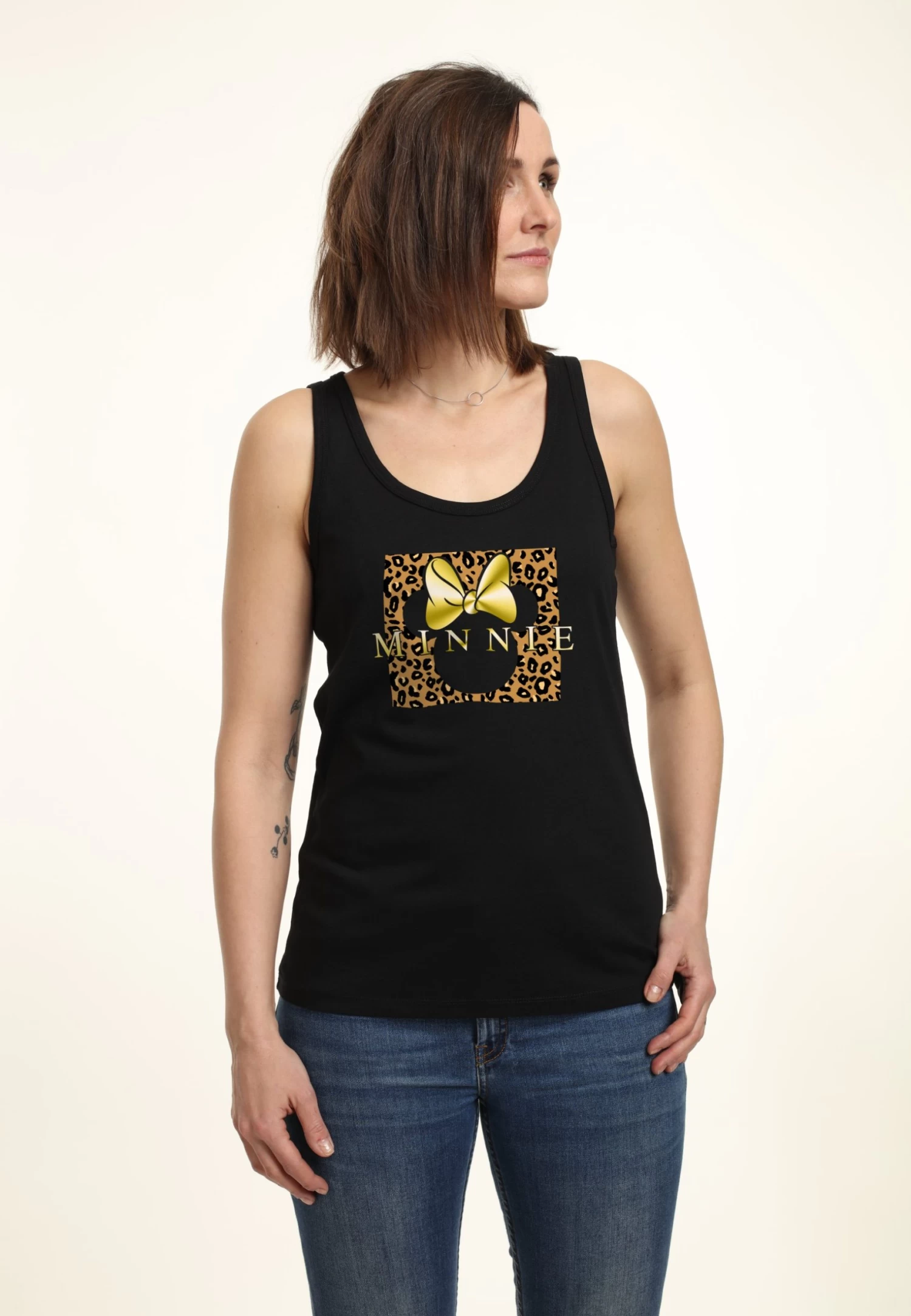 Disney Mickey Classic Leopard Square Minnie - Top - Black - Afbeelding 3