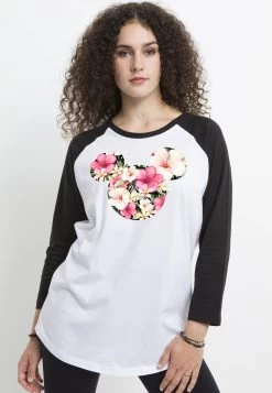 Disney Classic Mickey Tropical Mouse - Longsleeve - White Black