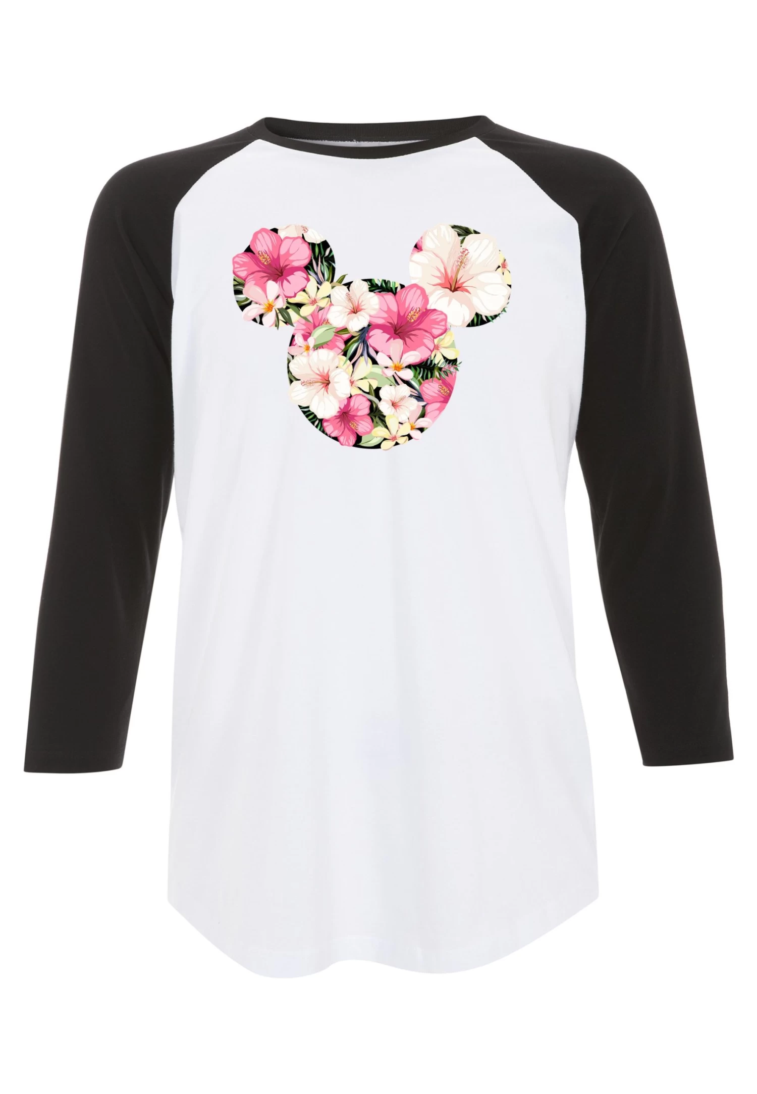 Disney Classic Mickey Tropical Mouse - Longsleeve - White Black - Afbeelding 5