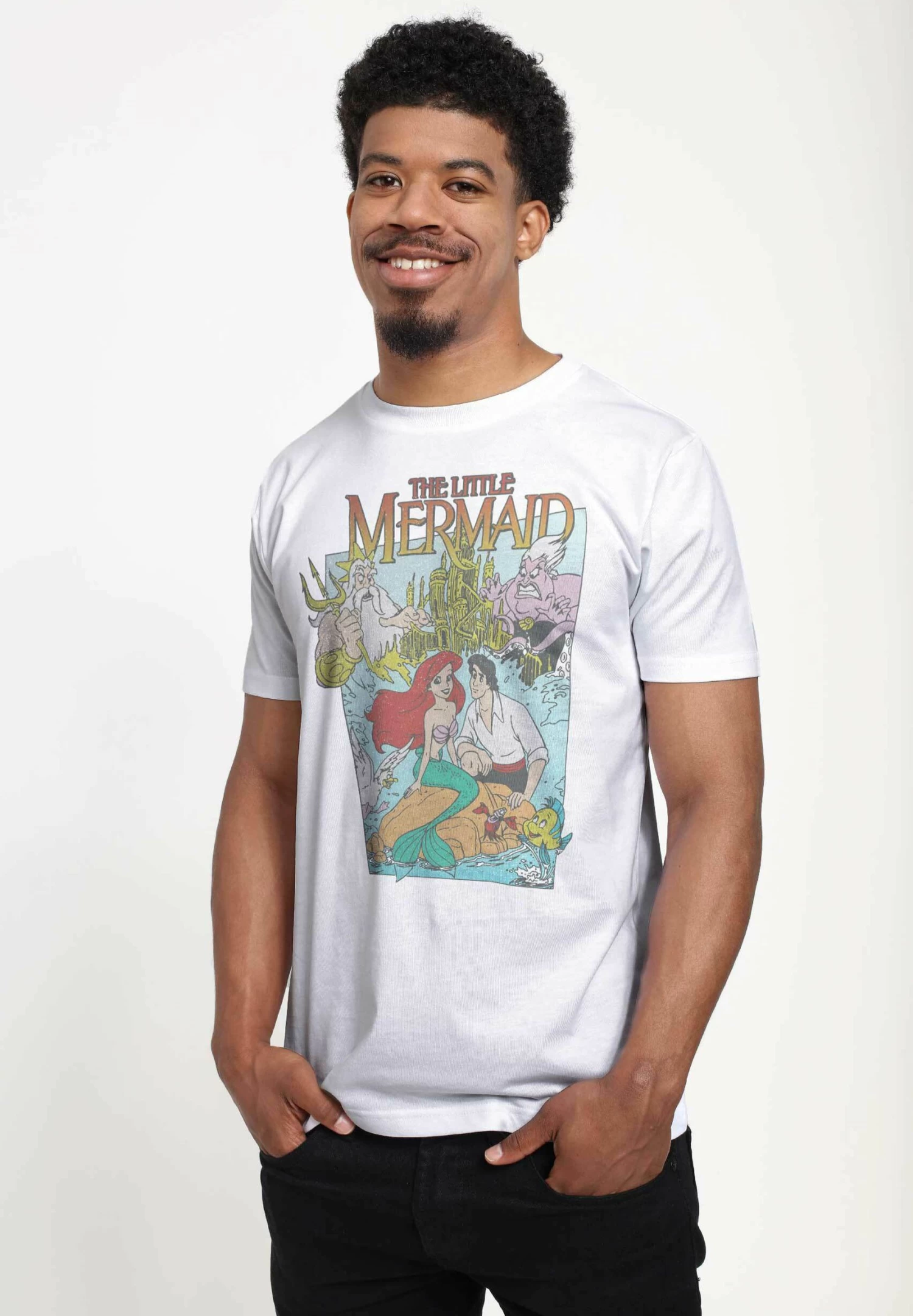 Disney The Little Mermaid Mermaid Cover Unisex - T-Shirt Print - White - Afbeelding 3