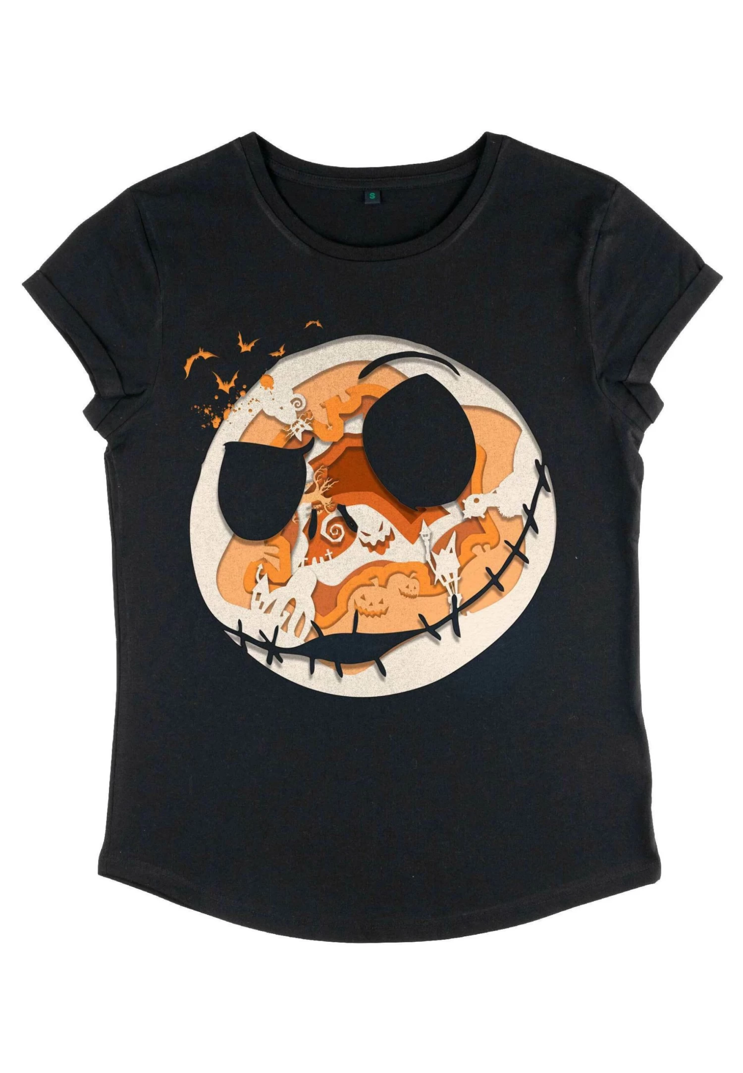 Disney Nightmare Before Christmas Paper Halloween - T-Shirt Print - Black - Afbeelding 3