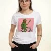 Disney Muppets Biking Kermit - T-Shirt Print - White