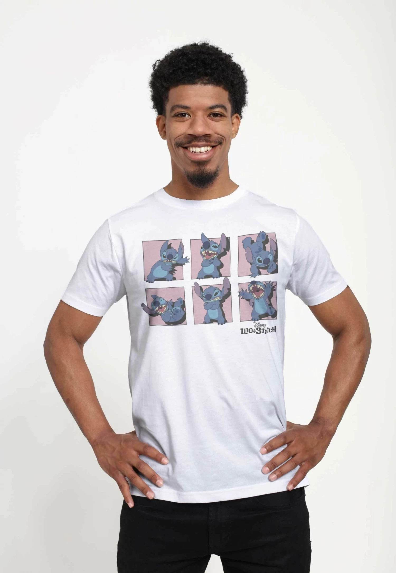 Disney Lilo & Stitch Stitch Poses Unisex - T-Shirt Print - White - Afbeelding 4