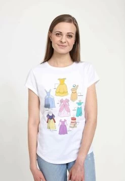 Disney Princess Textbook Dresses - T-Shirt Print - White
