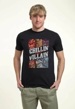 Disney Villains Villains Chills Unisex - T-Shirt Print - Navy Blue