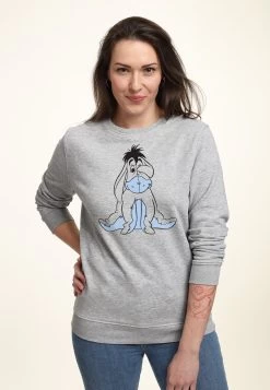 Disney Winnie The Pooh Basic Sketch Eeyore - Sweater - Heather Grey