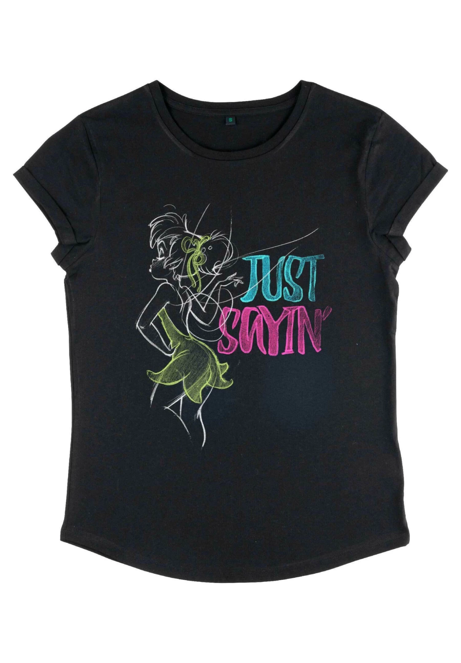 Disney Peter Pan Just Sayin Tink - T-Shirt Print - Black - Afbeelding 5