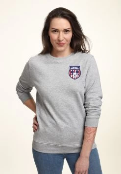 Disney Mickey Classic Usa Badge - Sweater - Heather Grey